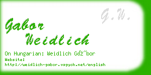 gabor weidlich business card